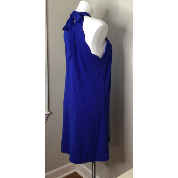 Altar'd State Royal Blue Scalloped Shoulder Midi Swing Dress Size M - Picture 4 of 7
